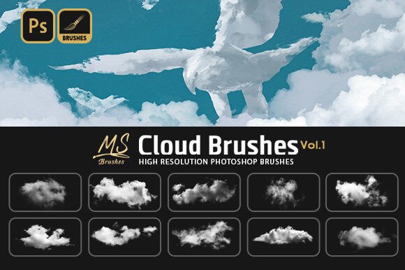 Cloud Photoshop Brushes for Digital Art
