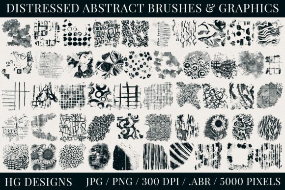 Evaluating Distressed Abstract Brushes and Graphics for Digital and Print Design