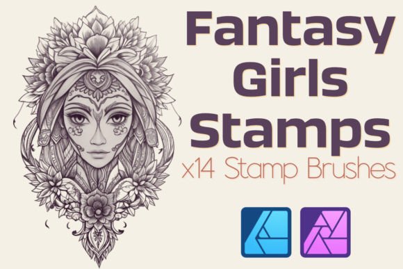 Fantasy Girls Stamps, Affinity Brushes: Integrating High-Quality Pixel Assets into Your Creative Workflow