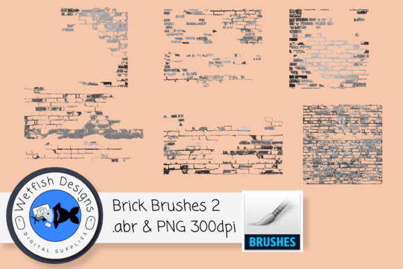 High-Res Brick Brushes for Digital Art