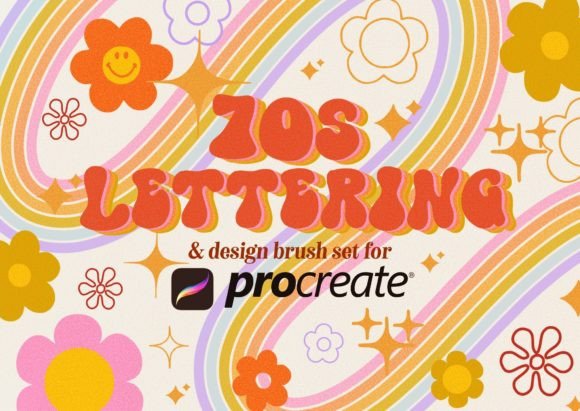 Master 70s Lettering Procreate Brushes