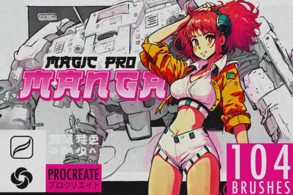Master Manga Art with 104 MagicPro Brushes