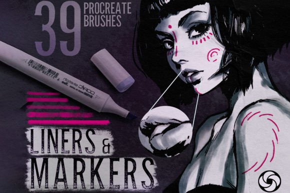 Master Procreate Liner Marker Brushes