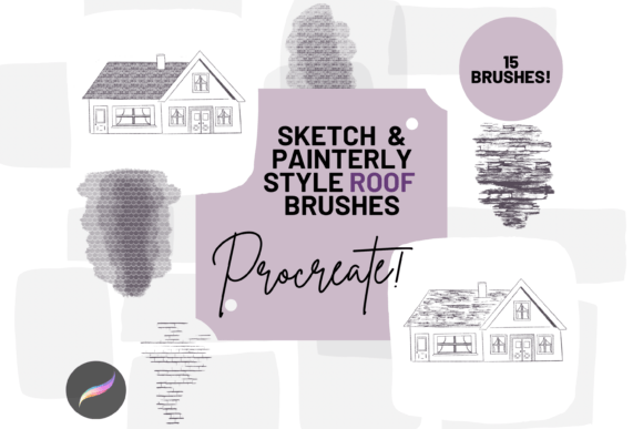 Mastering Architectural Details with Procreate Roof Texture Brushes X 15