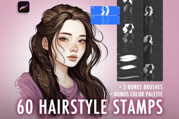 Mastering Character Details with Procreate Hair Brushes and Stamps