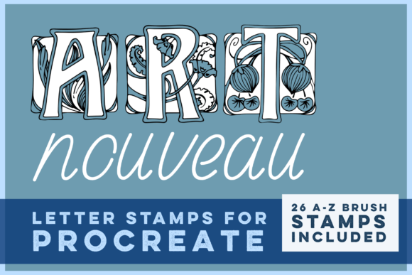 Reviving Elegance: Mastering Art Nouveau Letter Stamps in Procreate