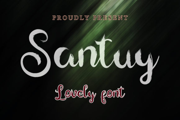 Santuy: A Romantic Brushed Script Font