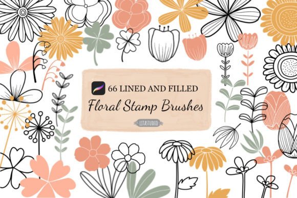 Streamlining Digital Design Workflows with 66 Botanical Procreate Stamp Brushes