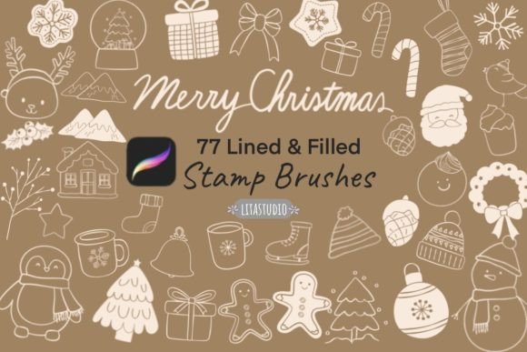 Streamlining Holiday Design Workflows with 77Cute Christmas Procreate Stamp Brushes