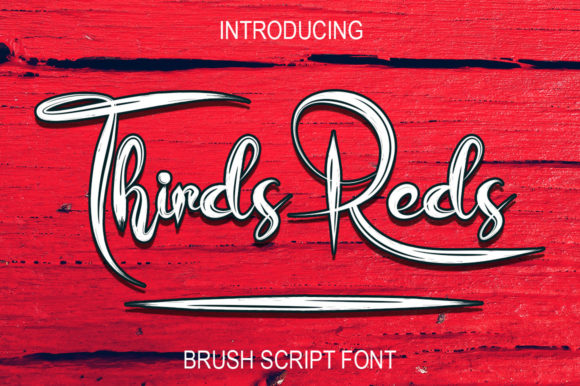 Thirds Reds: Elevate Designs with Brushed Script