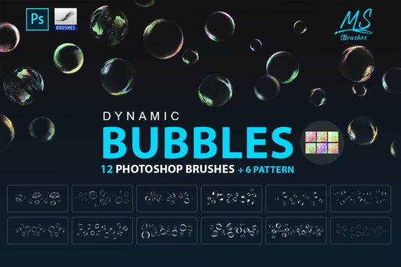 Transforming Digital Art with Dynamic Water Bubbles Photoshop Brushes