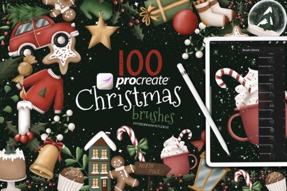 Unleashing Holiday Creativity with Procreate Christmas Stamp Brushes