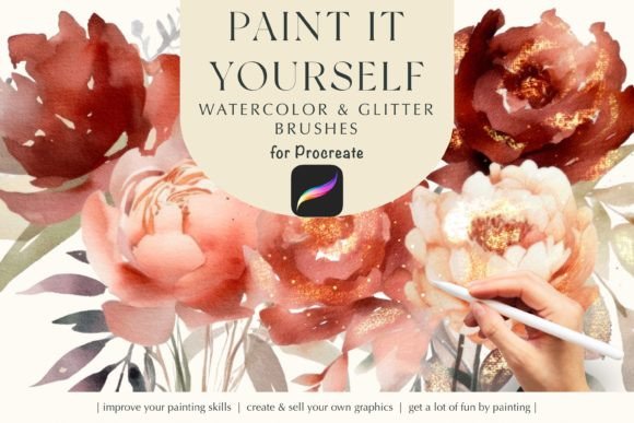 Watercolor Glitter Procreate Brushes